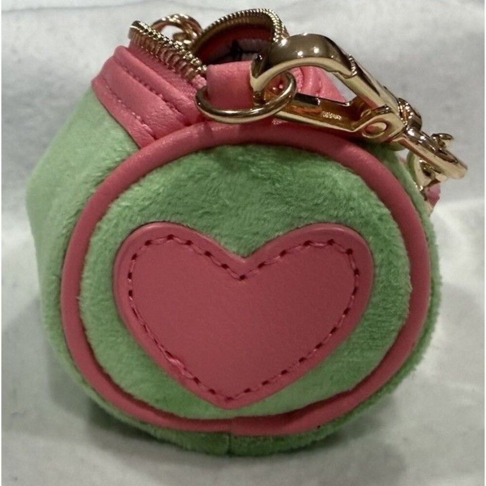 Juicy Couture Retro Green Pink Velour Mini Barrel Charm - Picture 7 of 10